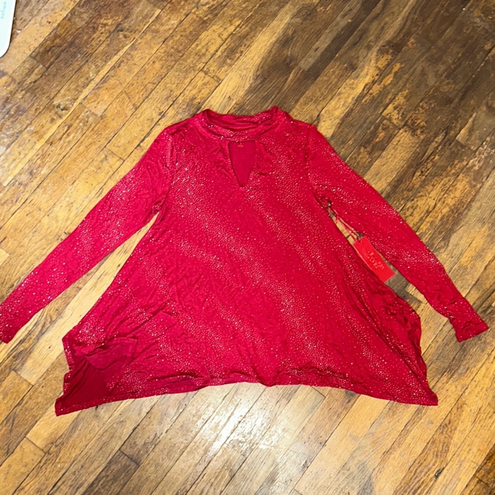 Jennifer Lopez Glittering Red Top